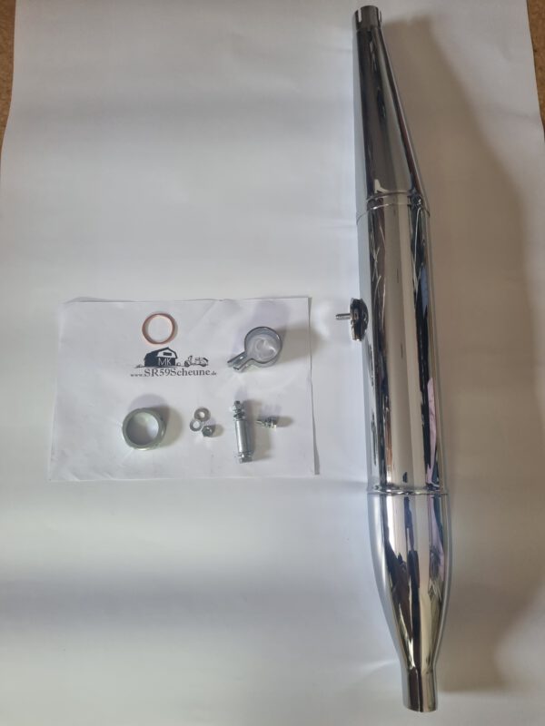 AUSPUFF SET Zigarre spitz mit Halterung und fester Schraube